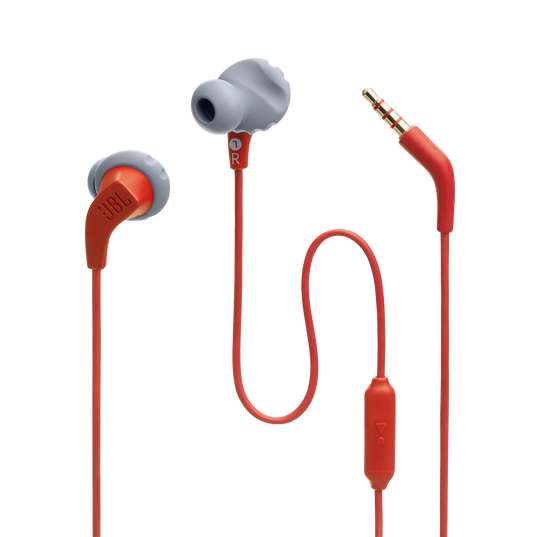 JBL Endurance Run 2 Wired - Coral - Waterproof Wired Sports In-Ear Headphones - Detailshot 4